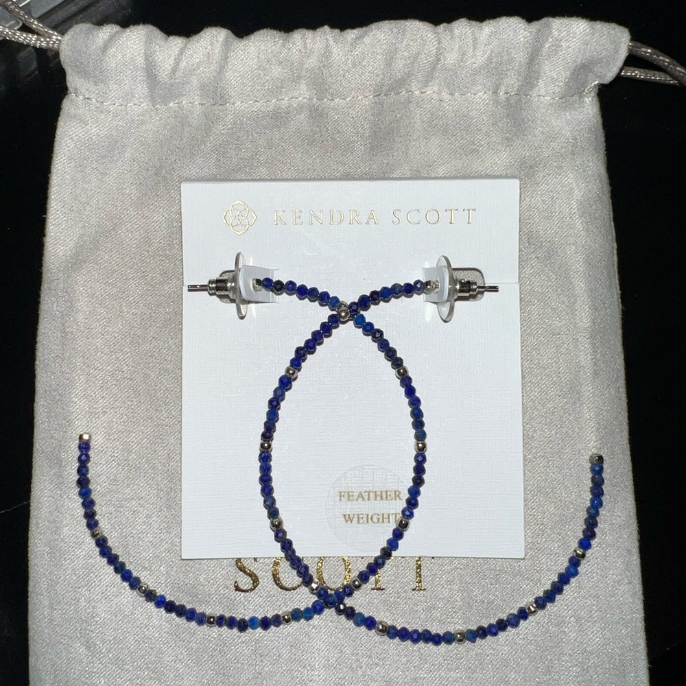 Kendra Scott Cobalt Blue hoops